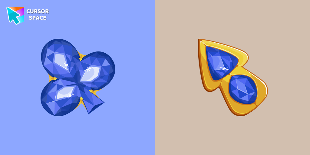 Cursor Blue Diamond For Chrome